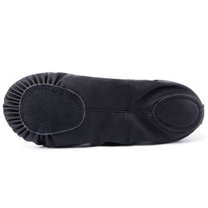 รองเท้าบัลเลต์แบบสายรัดสำหรับเด็กผู้หญิง, รองเท้าเต้นกีฬาทำจากหนัง PU แบบยืดหยุ่นสำหรับเด็กวัยหัดเดิน/ตัวเล็ก/ใหญ่/ผู้หญิงสีชมพูสหรัฐ - Product Image 3