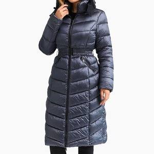 Chaqueta de Invierno para Mujer, Larga, Color Personalizado, Ecológica, Impermeable, Transpirable, de Punto, con Capucha, Rellena de Algodón - Product Image 3