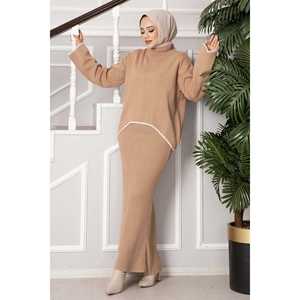 Women's Shepherd Stitch Crop Dress Elegant Sweater <b>Set</b> with Ten Unique Features - Product Image 1