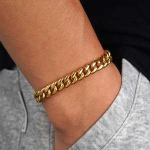 Pulsera de Eslabones Cubanos de 8mm en Oro Rosa de 14K con Diamantes, Perlas, Moissanita, Circonitas y Estilo Religioso para Regalos o Fiestas - Product Image 5