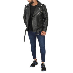 Nueva chaqueta informal de otoño e invierno, chaqueta de cuero para motocicleta, chaquetas de cuero personalizadas ajustadas, forro de talla XS con bolsillos interiores - Product Image 6