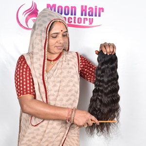 Cheveux humains indiens bruts les plus vendus en provenance d'Inde, mèches bouclées à double trame, en vente par Drone Manufacturing Nice Products By Export. - Product Image 6