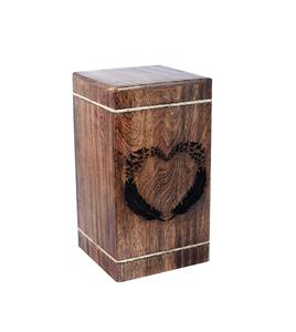Urnas de madera de árbol de la vida en forma de corazón para cenizas humanas, urna de cremación de palisandro grande para adultos para cenizas, urna funeraria - Product Image 5