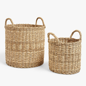 Cesta de hierba marina ecológica de las mejores ventas, accesorios de almacenamiento para el hogar, cestas de hierba marina de paja tejida - Product Image 3