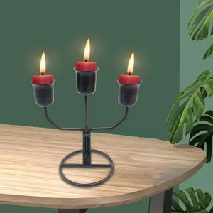 Candelabro de Aluminio de 3 Brazos, Hecho a Mano, Decoración para el Hogar, Decoración de Mesa, Portavelas Navideño, Soporte para Velas, Regalo Decorativo para Bodas - Product Image 2