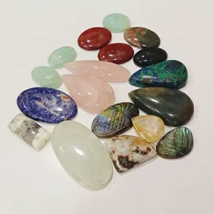 Cabujones de Ágata Jaspe Natural de Alta Calidad, Forma Semicircular, Parte Posterior Plana, Piedra Preciosa, Cristal Curativo Natural, 20% de Descuento y Regalo - Product Image 1