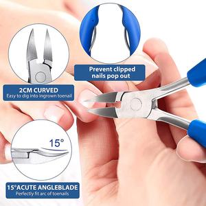 Coupe-ongles pour ongles épais, pince à ongles de couleur bleue, poignée souple, coupe-ongles épais et résistant - Product Image 6