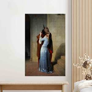 El Beso de Francesco Hayez: Impresión en Lienzo, Romance Clásico, Lienzo Enrollado - Product Image 1