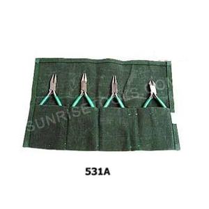 Juego de alicates de calidad superior en billetera de lona (cadena plana redonda y cortador lateral) Juego de alicates para hacer joyas Proveedor de herramientas de joyería - Product Image 2