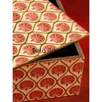 Boîte à fruits secs artisanale Bela en émail, 10 pouces carrée, technique de peinture sur bois, moderne/ancienne, cadeau de mariage, vente en gros