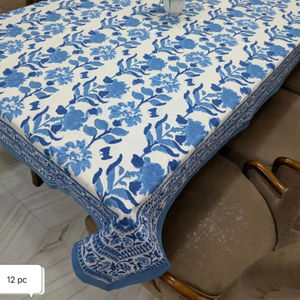 100% coton élégant fabriqué à la main imprimé floral couverture de Table traditionnel Artisan Design Rectangle main bloc imprimé couverture de Table - Product Image 1