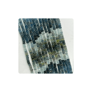 Achetez des pierres précieuses en ligne, perles naturelles de forme ronde facettée en mousse aqua, taille 4 à 5 mm, brin de 14 pouces - Product Image 4