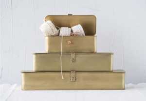 Art India Collections Boîte de montage de conduits en métal doré robuste Présentoir carré en laiton en verre Couvercle de coffre-fort Miroir Décoration en métal doré - Product Image 3