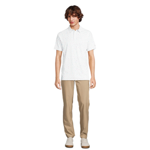 กางเกงกอล์ฟผ้ายืดน้ำหนักเบาสำหรับผู้ชายสีน้ำตาลอ่อนมีกระดุมปิดและมีซิประบายอากาศและให้ความชุ่มชื้น - Product Image 4