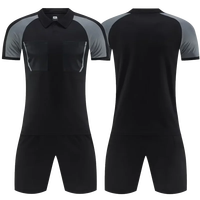 Conjunto de Uniforme de Árbitro de Fútbol 2025, Unisex, Cuello Camisero, Bolsillos Completos, Manga Corta, Futsal, Estampado, Transpirable, Secado Rápido