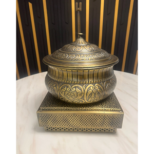 Royal Stainless Steel Fuel-Powered Chafing Dish <b>Food</b> <b>Warmer</b> for Hotel Catering Party Restaurant Use Hammered Style Top Durable - Product Image 1