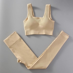 Conjuntos de ropa de Yoga 2024, conjunto de mallas de cintura alta para mujer, chándal, trajes de entrenamiento físico, ropa de gimnasio, Top para niñas - Product Image 4