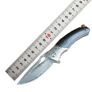 Cuchillo de cocina de hoja fija de acero de Damasco forjado con mango de madera Proveedor de logotipo personalizado OEM de Pakistán - Product Image 2