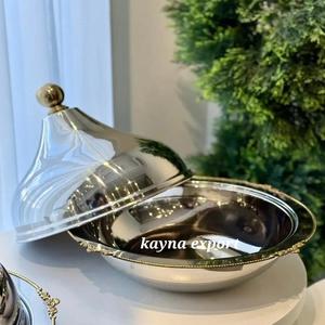 Bol décoratif de luxe en métal écologique pour soupes et fêtes, idéal pour les restaurants – Vente chaude - Product Image 1