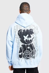 Custom Oversized Heavy Cotton <b>Mens</b> Custom Basic Premium Baby <b>Blue</b> Sweatshirt <b>Hoodie</b> Wholesale Offer Trend 2024 - Product Image 3