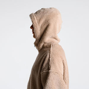 Sweat à capuche polaire surdimensionné tendance pour hommes vêtements d'hiver parfaits sweat à capuche polaire à poche avant de coupe moderne avec logo personnalisé - Product Image 6