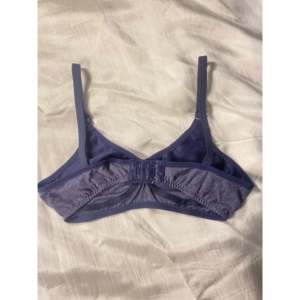 Blue Black Maroon Luxury Knitted Cotton <b>Bra</b> with Lace Detail - Product Image 6