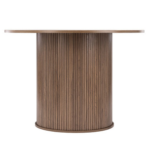 Mesa de comedor redonda de madera maciza minimalista moderna de mediados de siglo, juego de muebles de restaurante hechos a mano para hoteles - Product Image 2