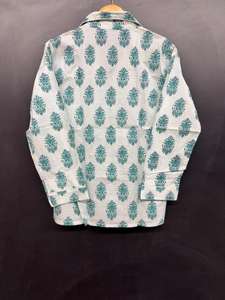 ชุดนอนผ้าฝ้ายแท้ระบายอากาศได้ดี ลายดอกไม้ คอวี เอวยืดหยุ่น สำหรับฤดูร้อนและฤดูใบไม้ร่วง |   ผ้าฝ้ายคุณภาพสูงที่อ่อนโยนต่อผิว - Product Image 2