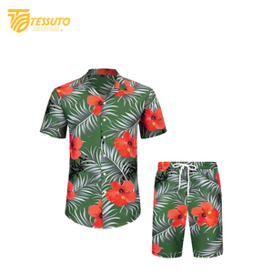 เสื้อเชิ้ตแขนสั้นฮาวายพิมพ์ลายสำหรับผู้ชายเสื้อผ้าแนวสตรีท - Product Image 5