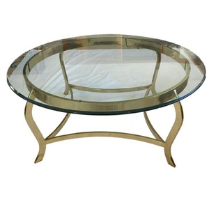 Mesa con acabado dorado, accesorios para muebles para el hogar, mesa de centro decorativa de aluminio, dormitorio o comedor decorativo - Product Image 1