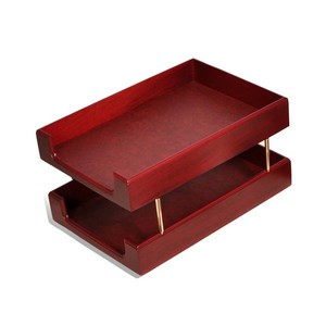 Prestige-organizador de escritorio Premium, de cuero y madera, 14 piezas - Product Image 2