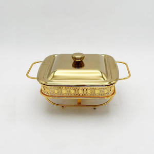 Recipiente Redondo de Lujo para Calentar Alimentos, Color Plata y Dorado, con Control Manual de Temperatura para Restaurantes, Catering de Sopas, Cubiertas para Exhibición de Buffet, Dubái - Product Image 6