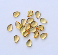Quartz Citrine Naturel de Marque AMARA, Coupe Poire Polie, Cabochon Jaune, Fournitures de Fabrication de Bijoux - 3x5mm 20x30mm, Pierres Précieuses DIY pour Bagues