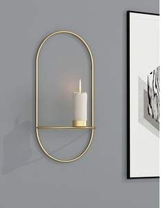 Durability Metal <b>Candle</b> Holder for Home Decor Charm for Living Room Dining Area Bedroom Events Spray Printing Crafted Glass - Product Image 2