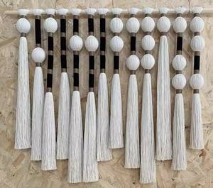 Tapiz de Pared Estilo Marroquí, Tejido en Macramé, Chic, Geométrico, Hecho a Mano, Esférico, Decoración de Pared para el Hogar, Sala de Estar - Product Image 1