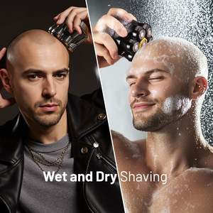 Afeitadora Eléctrica Recargable para Hombres Calvos, Impermeable, Uso en Seco y Húmedo, 7 Cabezales Rotatorios Flotantes, Kit de Aseo, Idioma de Funcionamiento Alemán - Product Image 2