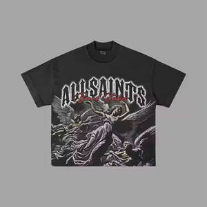 Servicio OEM tamaño y colores personalizados Camisetas gráficas algodón transpirable Diseño personalizado y logotipos Impreso en blanco Plus camiseta unisex - Product Image 4