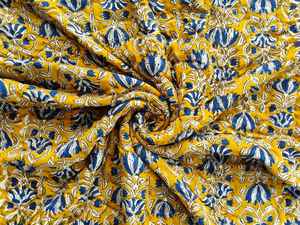 Reversible Floral Block Print Cotton Razai Jaipuri Winter Quilt - Product Image 3