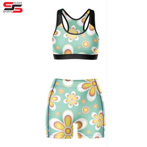 Sujetador deportivo de alta calidad con diseño personalizado y estampado por sublimación para mujer - Product Image 3