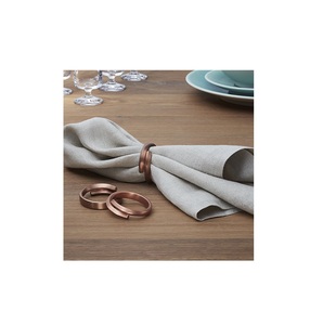 <b>Set</b> of Four Crystal and Stainless Steel Napkin Ring Silver Color <b>Round</b> Shape Wedding Party <b>Table</b> Decor Napkin Ring - Product Image 3