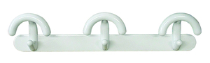 Appendiabiti con 1/2 Pomolo 3 Posti (cm.) 46,5x11,5 H) Bianco - Product Image 1