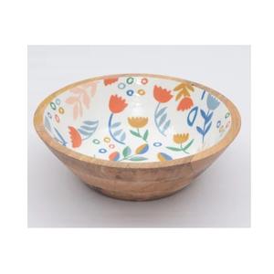 Tazón de cena de madera único con esmalte para la venta superior nuevo diseño tazón tallado en madera para precio al por mayor tazón para servir cena para el hogar - Product Image 1