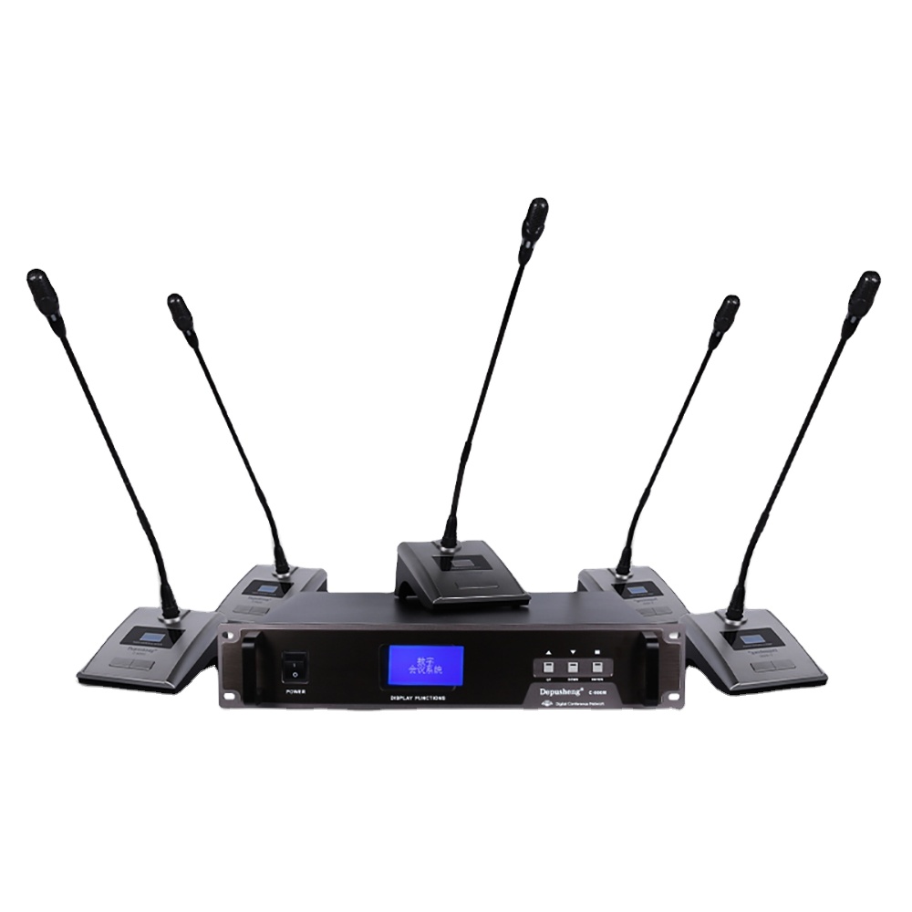 Biner C900 Professional Ditals 2Channels 24V Gooesneck Desktop Conference Wired Microphone