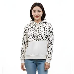 Sweat à capuche unisexe à imprimé léopard, pull décontracté en polaire douce, motif animal, sweat à capuche pour homme et femme, haut pour l'hiver - Product Image 1