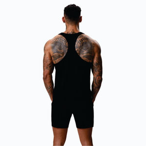 Vente en gros de chemises sans manches en polyester spandex, débardeur décontracté en maille, gilet de musculation, d'entraînement, fitness, maillots de sport pour hommes - Product Image 3