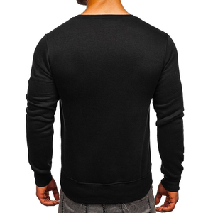 Venta al por mayor de ropa de invierno sudaderas en el precio barato transpirable sostenible de gran tamaño de color sólido de los hombres sudaderas térmicas OEM - Product Image 3