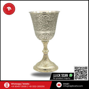 Hand Blown Gold <b>Wine</b> Goblets | Clear <b>Red</b> <b>Wine</b> Tasting <b>Glass</b> | Wedding & Anniversary Gift | Custom Logo Glassware - Product Image 6