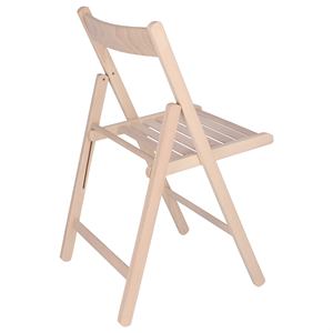 WELL HOME Chaise BAS en bois de hêtre non verni 43x47x79 cm Chaise de jardin - Product Image 6