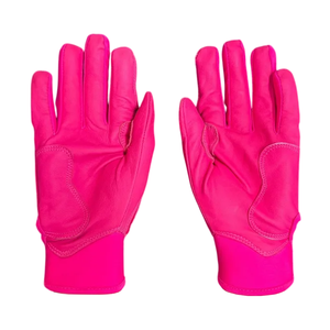 Meilleures ventes de gants de frappeur de baseball de saison de couleur et de conception personnalisés Gants de frappeur de baseball en cuir rose à manchette courte - Product Image 2