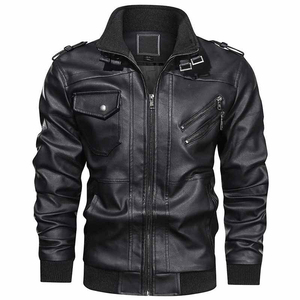 Nueva chaqueta de cuero de piel de oveja auténtica para hombre, invierno, a prueba de viento, estilo de calle alta, moda cómoda, venta al por mayor - Product Image 4